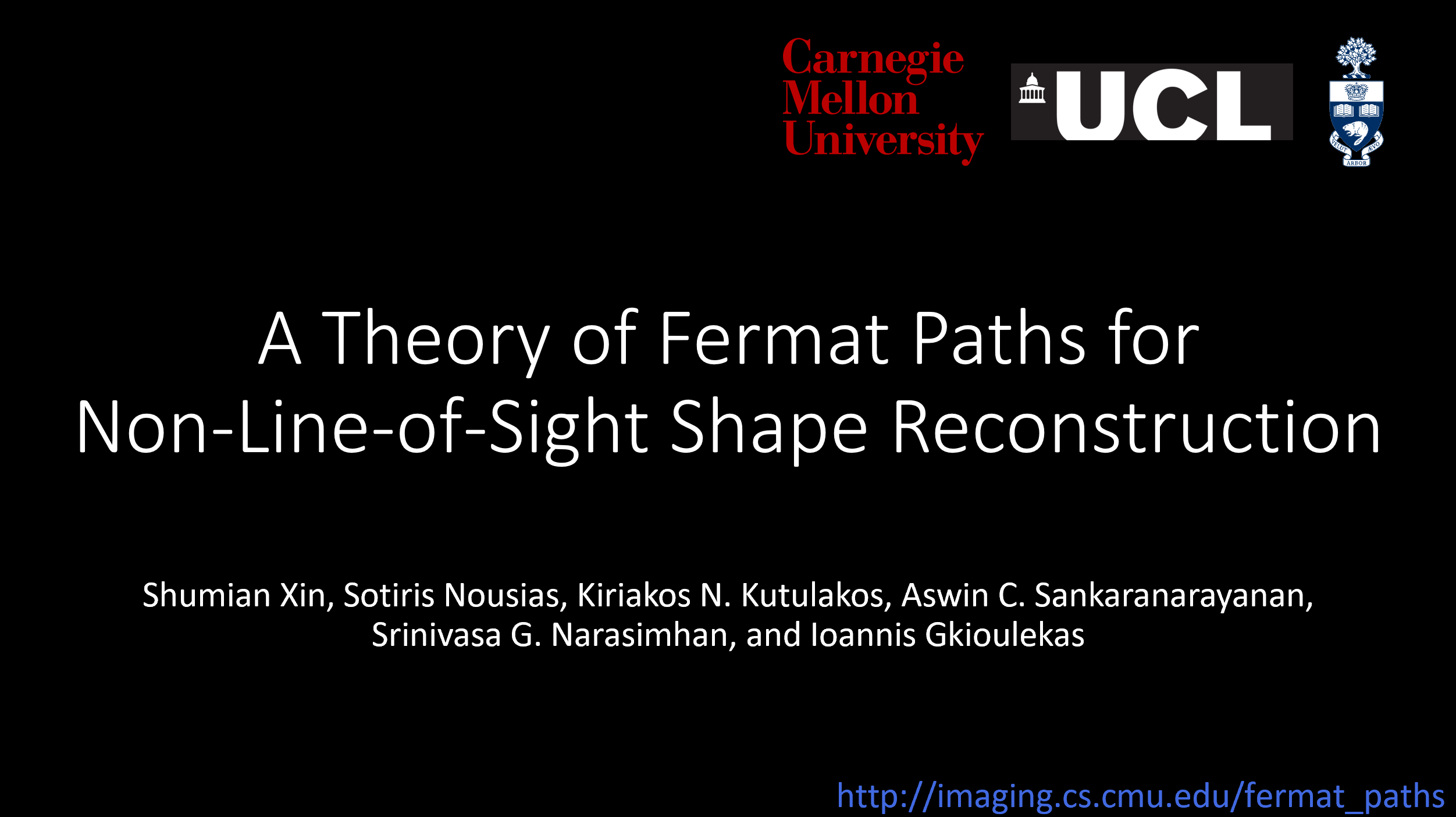 A Theory of Fermat Paths for Non-Line-of-Sight Shape Reconstruction