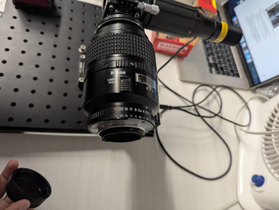 The lens without the cap
