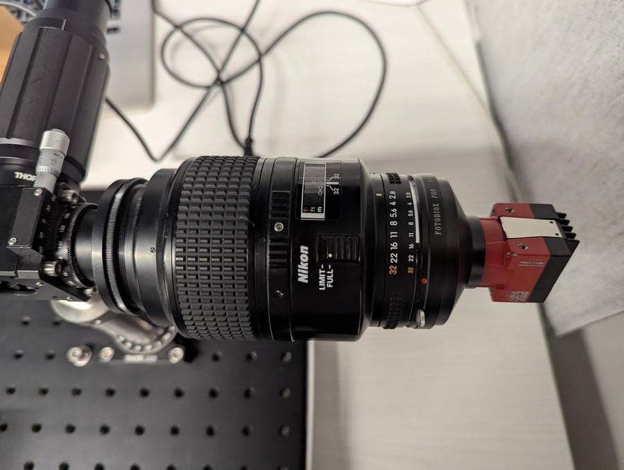 Camera mounted on the lens